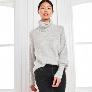 Baby Alpaca & Wool Quince Grey Turtle Neck Sweater Size M